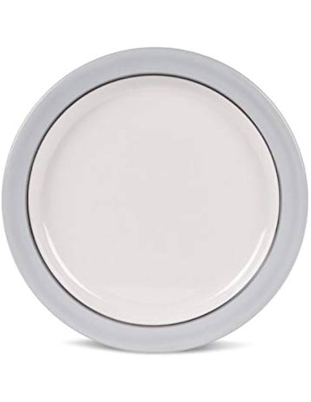 SET IN MELAMINA ANTISCIVOLO 12 PEZZI CLASSIC GREY