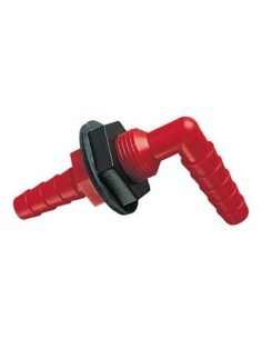 DOPPIO RACCORDO A GOMITO CON PORTAGOMMA DA 10 A 12 MM ROSSO