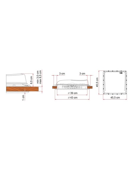 TURBO VENT 40X40 CRYSTAL CON POLAR CONTROL FIAMMA