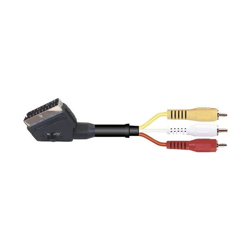 ADATTATORE DA PRESA SCART AD RCA CON CAVO DA...