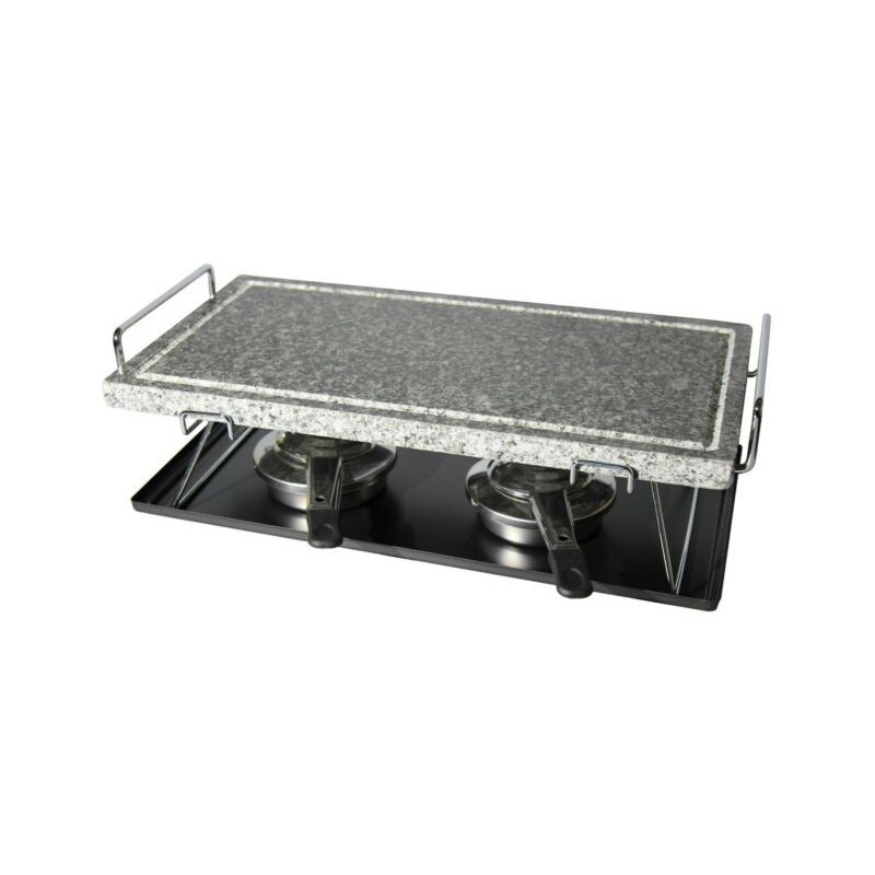 PIETRA OLLARE CON SUPPORTO E BRUCIATORE PER 8...