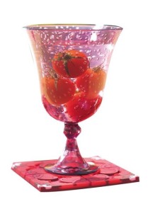 BICCHIERE DA VINO IN POLICARBONATO  COLORE PRUGNA ALTEZZA...