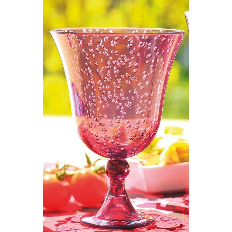 BICCHIERE VINO IN POLICARBONATO COLORE PRUGNA