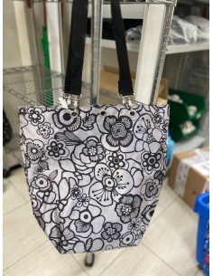 BORSA A FIORI IMPERMEABILE CON MANICI