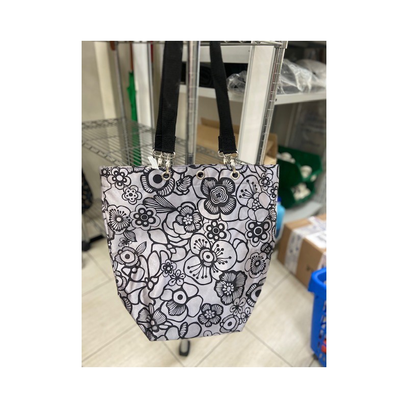BORSA A FIORI IMPERMEABILE CON MANICI