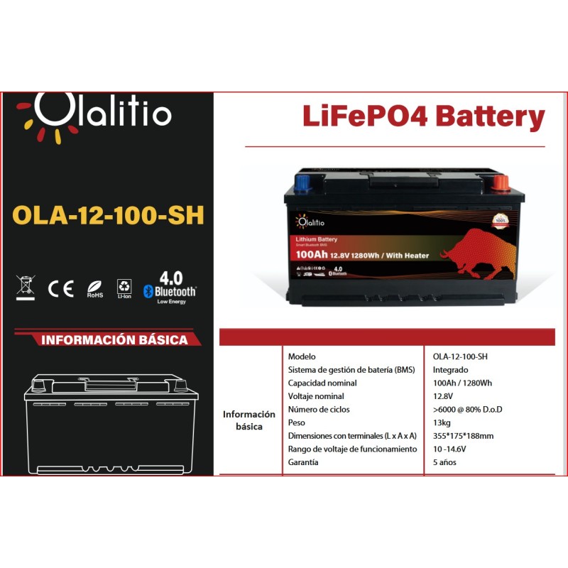 BATTERIA A LITIO 100 AH