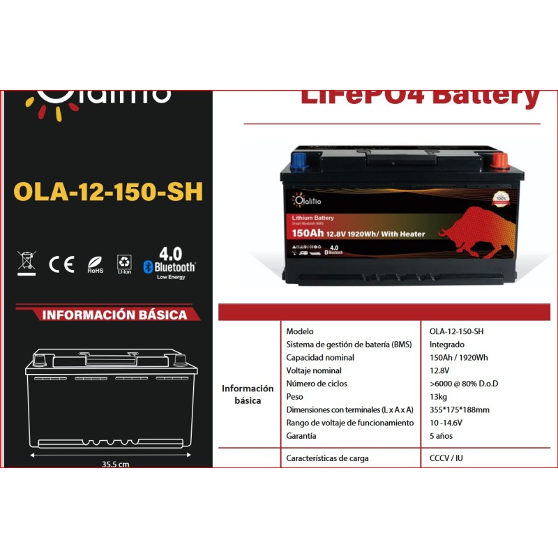BATTERIA A LITIO 150 AH