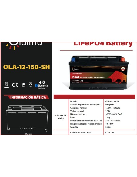 BATTERIA A LITIO 150 AH