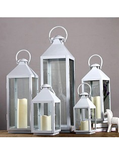 LANTERNA PORTACANDELA CM 18X18X40 H