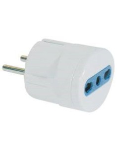 ADATTATORE SPINA SCHUKO A BIPASSO 10/16A