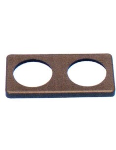 CORNICE DOPPIA PER INTERRUTTORI TONDA MARRONE