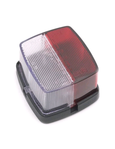 LUCE D INGOMBRO QUADRATA BIANCA E ROSSA CON BASE NERA