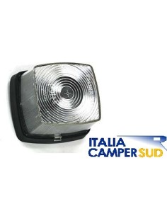 LUCE DI POSIZIONE QUADRATA BIANCA CON BASE NERA