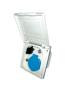 PRESA ESTERNA DA INCASSO 230V+12V+TV+SAT COLORE BIANCO