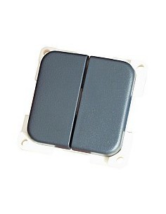 INTERRUTTORE UNIPOLARE MC2N DOPPIO COLORE GRIGIO