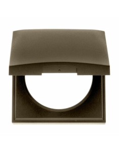 CORNICE PER INTERRUTTORI CON COPERCHIO MARRONE