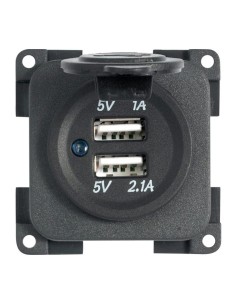PRESA AD INCASSO USB DOPPIA DA 5V COLORE GRIGIO