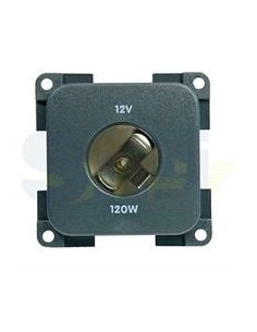 PRESA MP12A CON PRESA 12V ACCENDISIGARI GRIGIA