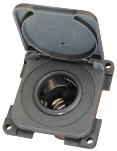 PRESA MP12AC CON PRESA 12V E COPERCHIO GRIGIA