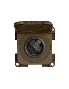 PRESA MP12AC CON PRESA 12V E COPERCHIO MARRONE