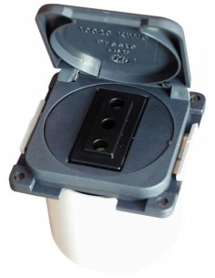 PRESA MP221 CON ATTACCO 220W GRIGIA