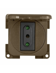 PRESA MP221 CON ATTACCO 220W MARRONE