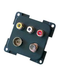 MODULO 3 PRESE RCA + TV + SAT COLORE GRIGIO