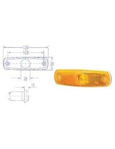 FANALE DI POSIZIONE LATERALE HELLA COLORE ARANCIO