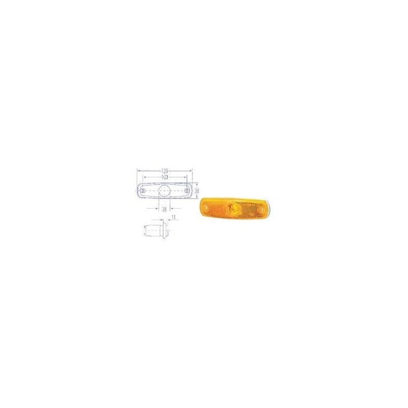 FANALE DI POSIZIONE LATERALE HELLA COLORE ARANCIO