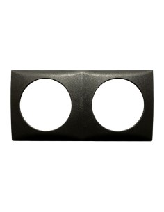 CORNICE DOPPIA PER INTERRUTTORI TONDA GRIGIO SCURO