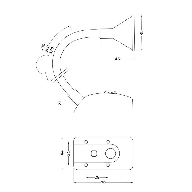 FARETTO DA LETTURA  MOUSE OPEN CROMO