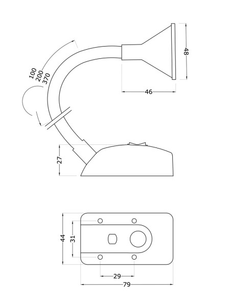 FARETTO DA LETTURA  MOUSE OPEN CROMO