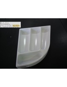 PORTAPOSATE IN ABS BIANCO MISURA SEMI OVALE 4 VANI