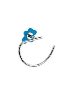 PORTASCIUGAMANO A SEMI ANELLO CROMATO ACCIAIO