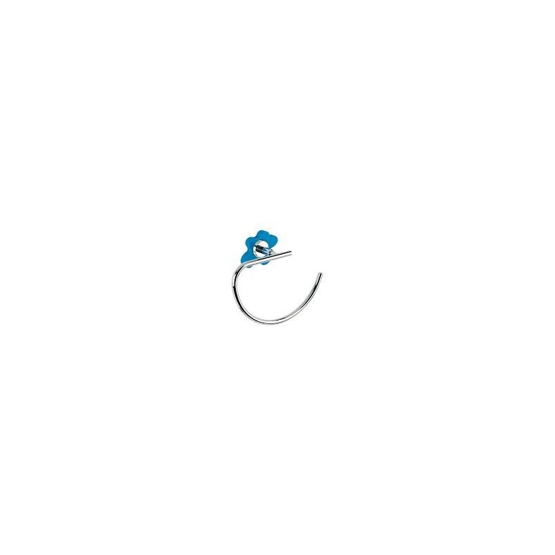 PORTASCIUGAMANO A SEMI ANELLO CROMATO ACCIAIO