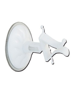 APPENDINO PORTA SCOPA CON VENTOSA IN ABS BIANCO