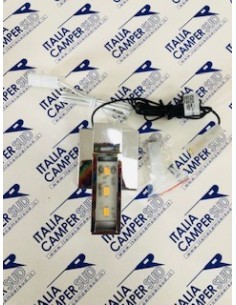 FARETTO CROMATO TRE LED 12 VOLT DA INTERNO CON INTERRUTTORE