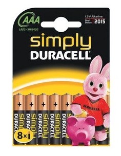 PILE DURACELL SIMPLY MODELLO AAA MINISTILO CONF. DA 8 PZ