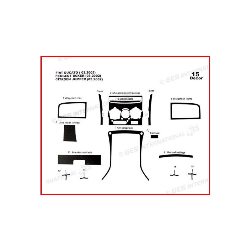 MASCHERINA PER FIAT DUCATO X244 DAL 03/02-01/06...