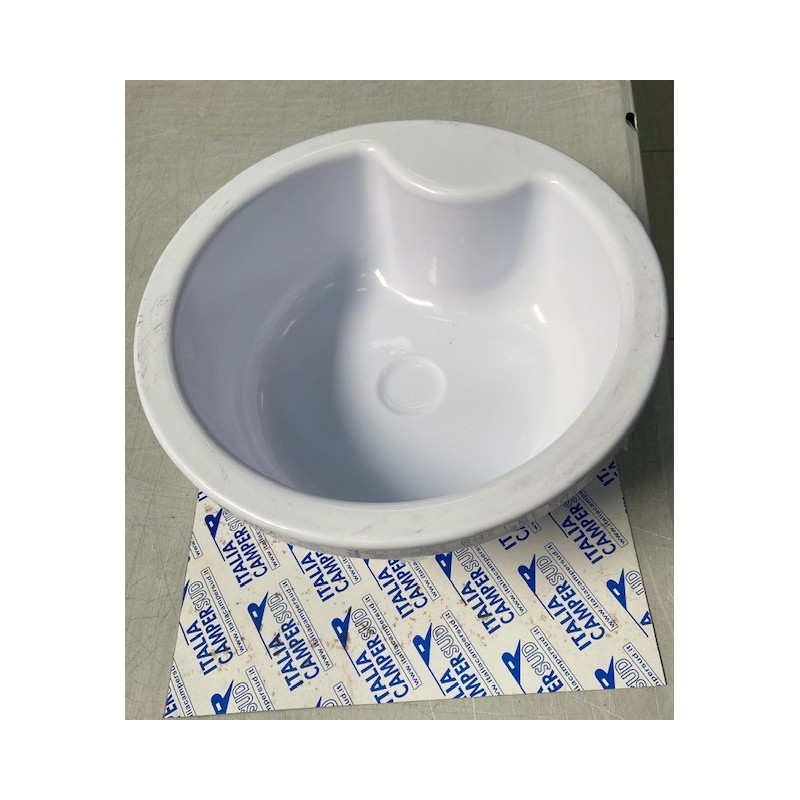 LAVELLO BAGNO COLORE BIANCO IN PLASTICA TONDO