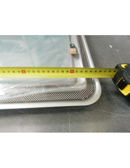 FINESTRA POLYPLASTIC 600X550 MM, CON SERIGRAFIA GRIGIA