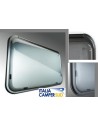 FINESTRA A COMPASSO CON SERIGRAFIA GRIGIA 700X300 MM