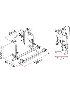CARRY BIKE PORTABICI  L80 LAIKA FIAMMA PORTATA 60 KG... 2