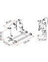 CARRY BIKE PORTABICI L80 LAIKA FIAMMA PORTATA 60 KG FORNITO CON 2 CANALINE
