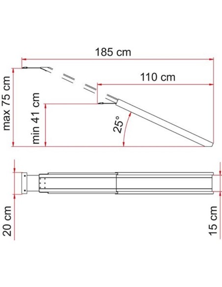 CARRY RAMP FIAMMA RAMPE DI ACCESSO AL GARAGE PER MOTO