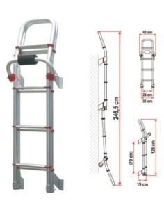 SCALETTA APPLICAZIONE ESTERNA MODELLO DELUXE 8 RED FIAMMA