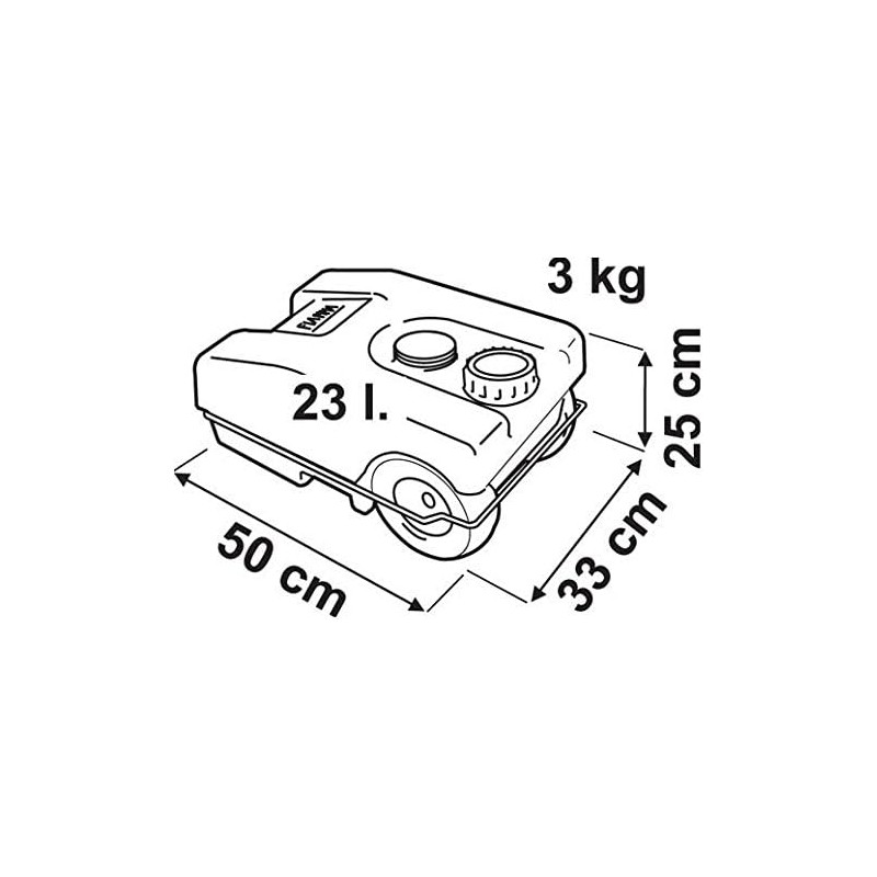 ROLL TANK 23 W GREY TANICA 23 LITRI FIAMMA