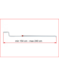ASTA TENDALINO HAND CRANK FIAMMA TELESCOPICA DA 154 CM A... 2