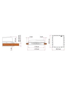 OBLO VENT FIAMMA MODELLO 40X40 COLORE BIANCO 2