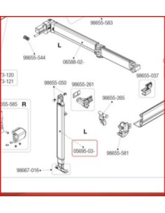 PALINA PER VERANDA FIAMMA MODELLO  F 45TIL-F45 L
LATO SX... 2